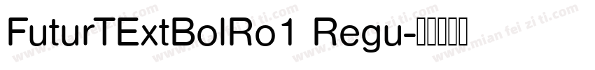 FuturTExtBolRo1 Regu字体转换